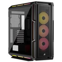 corsair icue link 5000t lx rgb mid tower eatx cristal templado usb-c negra