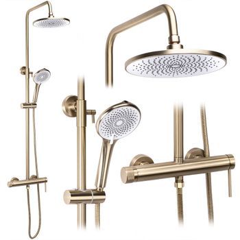Conjunto De Ducha Rea Js-h7023bg Brush Gold