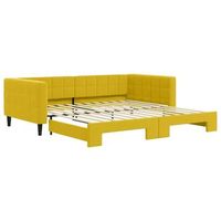 sofa cama  cama para adulto  sofa convertible nido terciopelo amarillo 100x200 cm