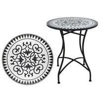 mesa de jardin redonda mosaico ceramico louis o60x71cm