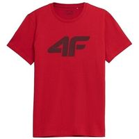 4f camiseta ss23ttshm537czerwony para hombre