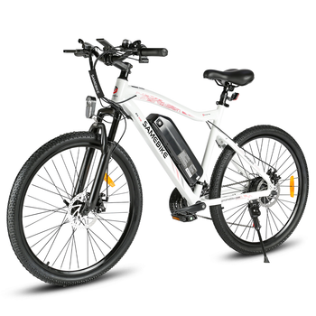 Bicicleta Eléctrica Urbana Samebike Sy26-ii, 250 W 13 Ah, Shimano De 21 Velocidades, Blanca