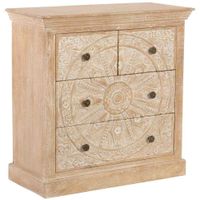 aparador de madera artesanal 4 cajones 90x40x90h cm