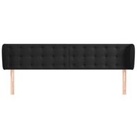 cabecero cama mueble de dormitorio de terciopelo 203 x 23 x 7888 cm negro m020008381
