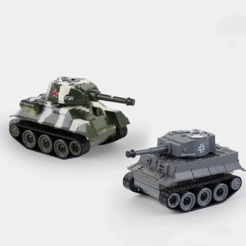 Vaca Feliz 777-215 Coche RC Mini 2.4G Tanque de Batalla Ejército con Luz LED Vehículos de Control Remoto Modelos Juguete