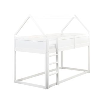 Cama De Media Altura Con Somier 90 X 200 Cm Infantil Madera De Pino Blanco Dienne