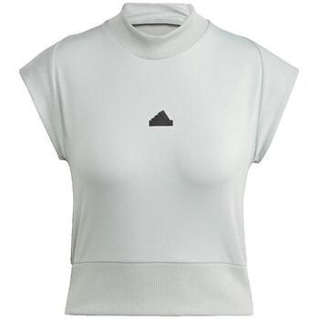 adidas Camiseta T-shirt Z.N.E. ajusté argenté para mujer