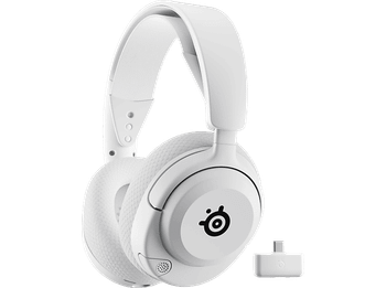 Auriculares gaming - SteelSeries Arctis Nova 5, Circumaurales, Bluetooth, Hasta 60 horas, Cancelación ruido AI, Micrófono retráctil, Blanco
