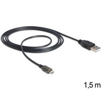 cable usb delock 20-a a micro-b de 15 m negro