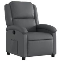 sillon de salon  silla  sillon reclinable de cuero sintetico gris