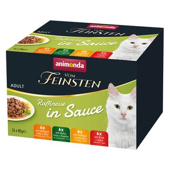 animonda vom Feinsten Adult Raffinesse en salsa - Pack mixto -  24 x 85 g - Mix 1 (4 variedades)
