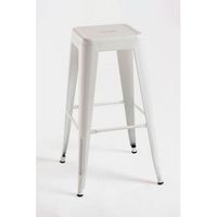 pack 2 taburetes torix altos 76 cm de acero reforzado 763030 cm - blanco