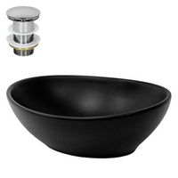 lavabo 41x335x145 cm ceramica negra ml-design