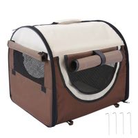 pawhut transportin con bolsa transporte perro gato s 46 x 36 x 41 mascotas plegable de viaje   aosom espana