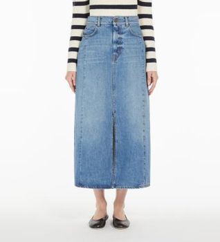 Weekend Max Mara para mujer. 2515101061600 Falda denim Gesso azul (48), Casual, Algodón