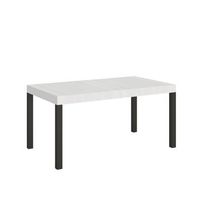 mesa extensible 90x160264 cm everyday fresno blanco estructura antracita