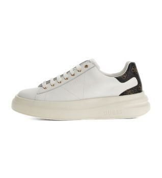 Guess para hombre. FMPVIBLEA12 Zapatillas elba logotipo 4g
blanco (46), Plano, Cordones, Casual