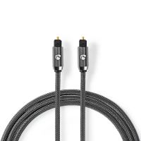 cable de audio optico digital nedis toslink 3 metros gris