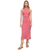 superdry vestido largo robe twist back sans manches rose para mujer