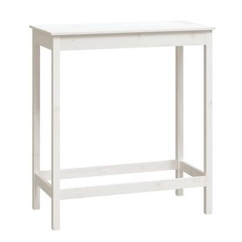 Mesa Alta De Bar Madera Maciza De Pino Blanco 100x50x110 Cm Vidaxl