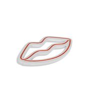 iluminacion led decorativa de plastico labios rojo 36x19x2 cm
