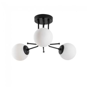 Plafón de techo marga negro (3 luces)