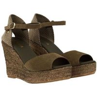 la valeta alpargatas charlene peep toe oliva para mujer