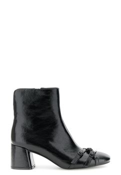 botines con hebillas efecto naplak black