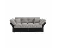sofa cama extensible 190 cm queen size - convertible 3 en 1 con capitone y 2 cojines sofa cama multifuncional de terciopelo para 2 plazas - gris claro