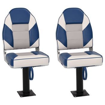 Set De Asientos Plegables Para Barco 4 Uds Con Respaldo Alto Vidaxl