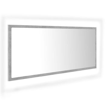 Espejo De Baño Led Acrílico Gris Hormigón 100x8,5x37 Cm
