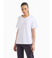 ea7 para mujer 7w000029af10373 camiseta core lady de punto de algodon elastico con cuello de pico blanco l casual deportivo multidepo