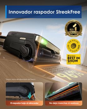 Aspiradora Tineco Floor ONE S9 Master Wet Dry con sistema StreakFree Puller, tecnología ThermoBlast y función de limpieza con agua caliente.