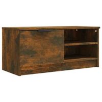 mueble para tv madera contrachapada roble ahumado 80x35x365 cm vidaxl