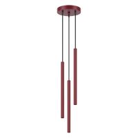 lampara colgantes borgona acero alt 120 cm