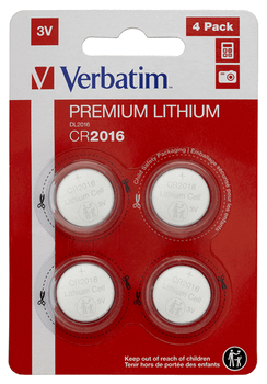 LITHIUM BATTERY CR2016 3V 4 PACK