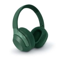auriculares mooov inalambricos bluetooth con cancelacion activa de ruido microfono y audio espacial verde reciclado