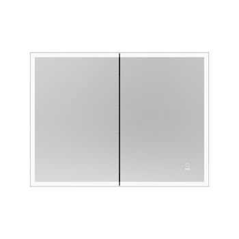 Armario Con Espejo Led Eve Negro - 100 X 80 Cm