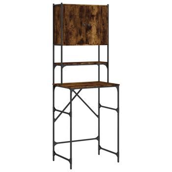 Armario De Lavadora Color Roble Ahumado 68x48,5x194 Cm Vidaxl