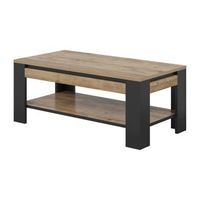 mesa baja coleccion meunier r roble samdal  negro mate 1204960 cm