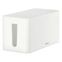 organizador de cables hama mini blanco para escritorio y suelo 235x115x120 mm