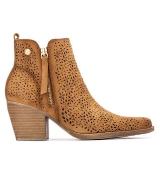 Xti para mujer. 14503701-CAMEL Botines 145037 marrón (39), Piel, 3 a 5cm, Cremallera, Casual
