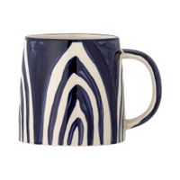 taza de gres azul