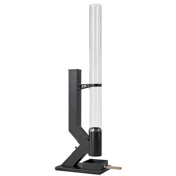 Outsunny Estufa de Pellets para Exterior 13 kW con Tubo de Vidrio Tolva de 2,4 kg y Bandeja para Cenizas Negro