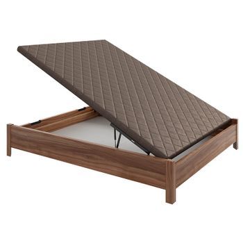 Canapé Abatible Arcón De Madera Con Patas Y Tirador Embutido Altura 34 Cm - Bellota - 135x200 Cm