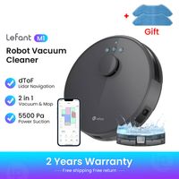 lefant m1 aspirador robot con mapeado navegacion lds mapeado multicapa 150 minutos 5500 pa zona prohibida atasco del robot