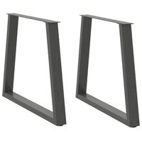 patas para mesa de comedor en forma de v 2 unidades antracita 70 x 72-733 cm acero vidaxl