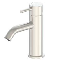 grifo para lavabo 17 cm acero inoxidable 316l color inox satinato con mezclador