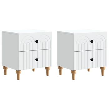 Armario De Noche 2 Uds. 43 X 34,5 X 48 Cm Madera De Ingeniería Vidaxl