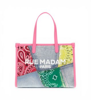 RUE MADAM PARIS para mujer. 1552 Bolso Paisley Mini Tote multicolor (OSFA), Casual, Poliuretano